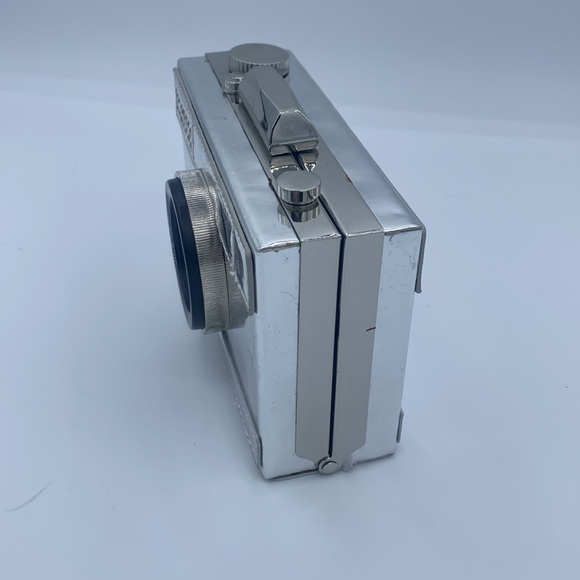 Charming Charlie Camera Photo Silver Purse Clutch Crossbody Handbag - Picture 3 of 11